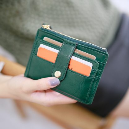 Mini Zippered Coin Card Wallet