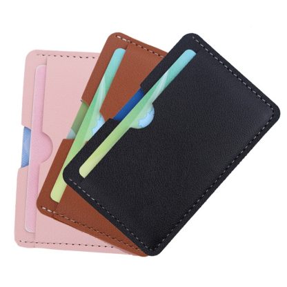 Slim Faux Leather Card Holder Wallet
