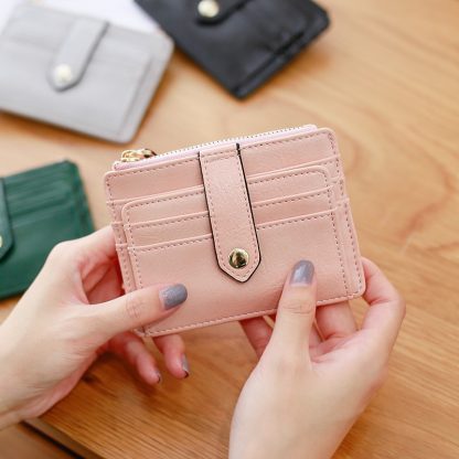 Mini Zippered Coin Card Wallet - Image 4