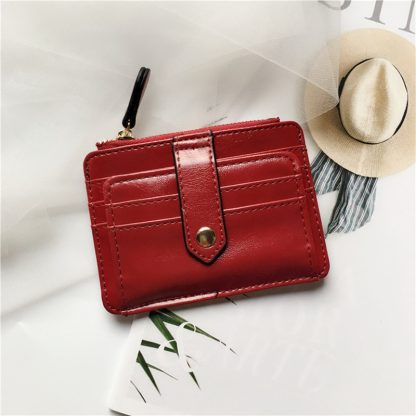 Mini Zippered Coin Card Wallet - Image 6