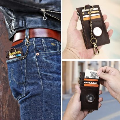 Slim Card Holder with Keychain - Image 2
