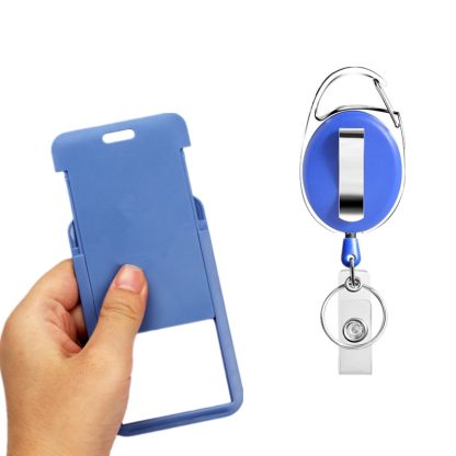 Keychain ID Tag Holder with Card Clip