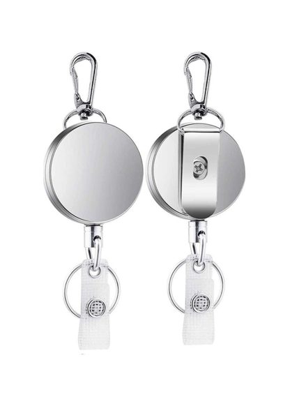 Durable Metal Retractable ID Card Holder