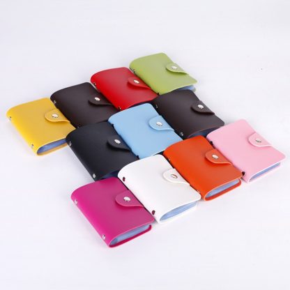 Compact Solid Color Card Holder - Image 2