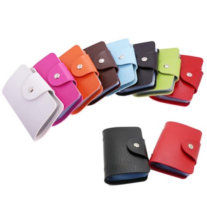 Compact Solid Color Card Holder - Image 3