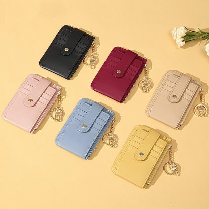 Sleek Small Zippered Credit Card Wallet - Image 3
