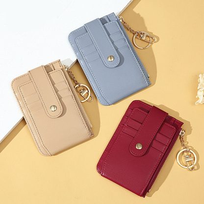Sleek Small Zippered Credit Card Wallet - Image 2