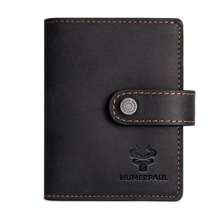 Zippered Faux Leather Card Wallet